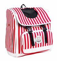 Dogismile Stripes Trendy And Durable Backpack Carrier For Small Dogs And Cats Red