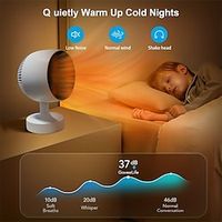 Space Heater For Indoor UseMini Electric Portable Efficient Personal Shaking Head Heater For Office Bathroom Desk BedroomOverheat Protection Lightinthebox - thumbnail