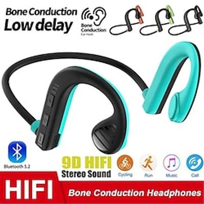 Bone Conduction Headphones Wireless Bluetooth Earphone Handfree Sport Runnng Headset with Mic for Android Ios Lightinthebox