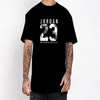 Men's Unisex Tee T shirt Hot Stamping Graphic Prints Letter Plus Size Print Short Sleeve Casual Tops Cotton Basic Fashion Designer Big and Tall White Black Dark Gray Lightinthebox - thumbnail