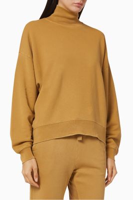 Funnel Neck Organic Cotton Sweatshirt Funnel Neck Organic Cotton Sweatshirt