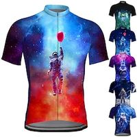21Grams Men's Cycling Jersey Short Sleeve Bike Tee Tshirt Top with 3 Rear Pockets Mountain Bike MTB Road Bike Cycling Breathable Moisture Wicking Reflective Strips Back Pocket Red Navy Blue Royal Blue Lightinthebox - thumbnail