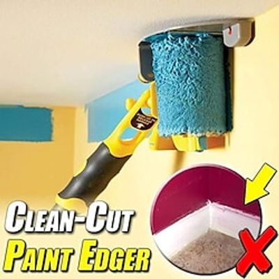 Clean-Cut Paint Edger Roller Brush Painting Safe Tools Set for Wall Ceiling miniinthebox