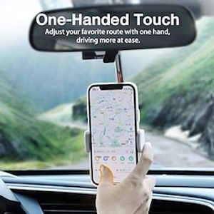 Car Phone Holder Rearview Mirror CellPhone Holder 360° GPS Smartphone Stand Auto Rear Headrest Bracket Mobile Phone Accessories miniinthebox