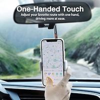 Car Phone Holder Rearview Mirror CellPhone Holder 360° GPS Smartphone Stand Auto Rear Headrest Bracket Mobile Phone Accessories miniinthebox - thumbnail