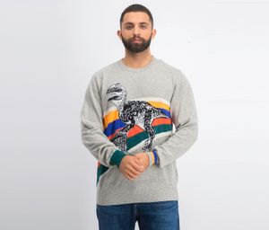 Mens K-Dino Pullover Sweatshirt  Grey