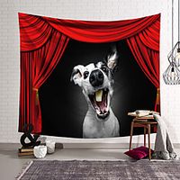 Circus Curtain Wall Tapestry Art Decor Blanket Curtain Hanging Home Bedroom Living Room Decoration Polyester Dog Lightinthebox - thumbnail