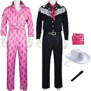 Cowboy Movie Outfits Doll Hot Pink Jumpsuit Costume for Men Boys Kids Adults West Style Y2K Retro Vintage Vacation Daily Wear Halloween Carnival Lightinthebox
