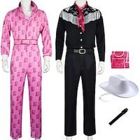 Cowboy Movie Outfits Doll Hot Pink Jumpsuit Costume for Men Boys Kids Adults West Style Y2K Retro Vintage Vacation Daily Wear Halloween Carnival Lightinthebox - thumbnail