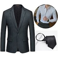 Retro Vintage Roaring 20s 1920s Outfits Suits  Blazers The Great Gatsby Gentleman Men's Cosplay Costume Masquerade Party Party  Evening Coat miniinthebox - thumbnail