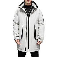 Men's Padded Parka Color Block POLY Black  Khaki M  L  XL Lightinthebox - thumbnail