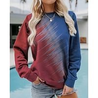 Women's Sweatshirt Casual Green Blue Yellow Tie Dye Casual Round Neck Long Sleeve S M L XL 2XL 3XL Lightinthebox - thumbnail