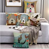 Double Side Cushion Cover 5PCset Soft Decorative Square Throw Pillow Cover Cushion Case Pillowcase for Sofa Bedroom Superior Quality Machine Washable Lightinthebox - thumbnail
