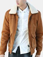 Lambswool Fleece Collar Jacket