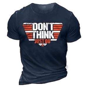 Men's Unisex T shirt Tee 3D Print Graphic Prints Crew Neck Street Daily Print Short Sleeve Tops Designer Casual Vintage Big and Tall Navy Blue / Summer / Summer miniinthebox