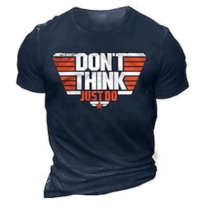 Men's Unisex T shirt Tee 3D Print Graphic Prints Crew Neck Street Daily Print Short Sleeve Tops Designer Casual Vintage Big and Tall Navy Blue / Summer / Summer miniinthebox