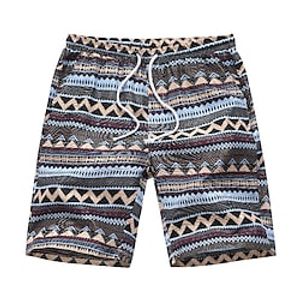 Men's Shorts Beach Shorts Graphic Sports Knee Length Casual Holiday Casual Brown Micro-elastic Lightinthebox