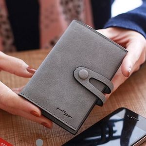 Women PU Solid Short Wallet 20 Card Slot Card Holder