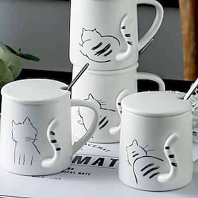 350Ml Coffee Cup, 11Oz Heat Resistant Cat Warmer Mugs with Handle Smoothie Cups Juice Cups for Women Teacher Christmas Xmas Valentine's Day Gift Lightinthebox 350Ml Coffee Cup, 11Oz Heat Resistant Cat Warmer Mugs with Handle Smoothie Cups Juice Cups for Women Teacher Christmas Xmas Valentine's Day Gift Lightinthebox