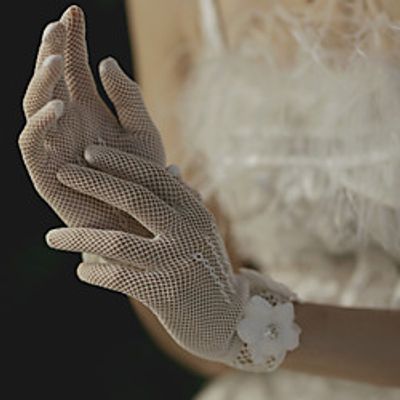 Polyester Wrist Length Glove Stylish  Vintage Style With Petal Lightinthebox