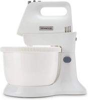 Kenwood Stand Mixer Hand Mixer (Electric Whisk) 450W with 3.4L Rotary Bowl, 5 Speeds + Turbo Button, Twin Stainless Steel Kneader and Beater for Mixing, Whipping, Whisking, Kneading HMP32.A0WH White