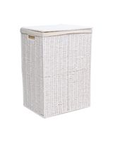 Homesmiths Small Laundry Hamper White with Liner 36 x 26 x 50 cm