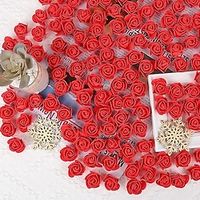 50pcs Foam Flower Pe Foam Rose Head Wedding Wedding Candy Box Decoration Accessories Simulation Foam Flower Fake Diy Mold Household Items Decoration Outdoor Garden Decoration Home Decoration Ann Lightinthebox - thumbnail