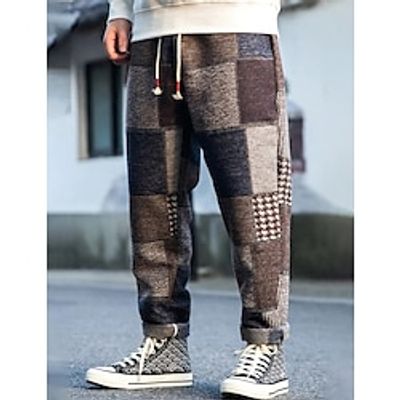 Men's Sweatpants Joggers Woolen Pants Winter Pants Pocket Drawstring Elastic Waist Plaid Comfort Breathable Outdoor Daily Going out Fashion Casual Black Army Green Lightinthebox Men's Sweatpants Joggers Woolen Pants Winter Pants Pocket Drawstring Elastic Waist Plaid Comfort Breathable Outdoor Daily Going out Fashion Casual Black Army Green Lightinthebox