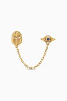 Diamond & Sapphire Earring in 18kt Yellow Gold Diamond & Sapphire Earring in 18kt Yellow Gold