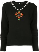 Chanel Pre-Owned 1995 intarsia knit jumper - Black