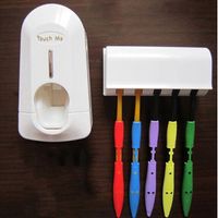 Touch Me Automatic Toothpaste DispenserToothbrush Holder Set Bathroom Accessories