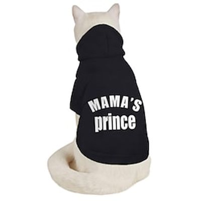 Dog Cat Pet Pouch Hoodie Graphic Quotes  Sayings Fashion Casual Outdoor Casual Daily Winter Dog Clothes Puppy Clothes Dog Outfits Breathable Black White Yellow Costume for Girl and Boy Dog Polyster Lightinthebox