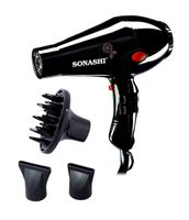Sonashi Hair Dryer 2000 Watts With Diffusser Black (SHD-3013) Sonashi Hair Dryer 2000 Watts With Diffusser Black (SHD-3013)