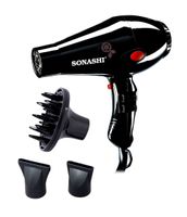 Sonashi Hair Dryer 2000 Watts With Diffusser Black (SHD-3013) - thumbnail