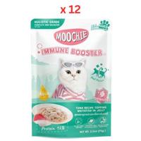 Moochie Tuna Recipe Topping Whitefish In Jelly Cat Food For Immune Booster 70g (Pack Of 12)