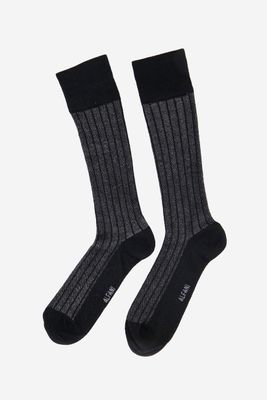 Mens Striped Socks  Black