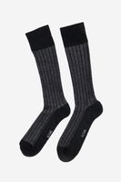 Mens Striped Socks  Black - thumbnail