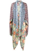 Anjuna floral print patchwork robe - Blue