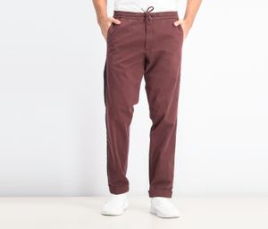 Mens Drawstring Side Stripe Trouser  Burgundy