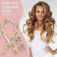 Heatless Hair Curler Natural Waves Curling Headband for Curls Overnight Curlers to Sleep in Soft Satin  Cotton Rod Women Lightinthebox - thumbnail