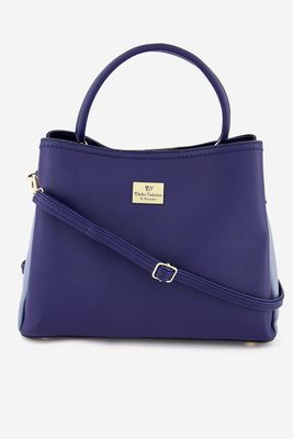 Womens Hardwear Logo Satchels Bag 25 H x 32 L x 15 W cm  Blue