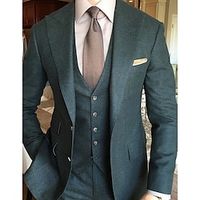 Blue Men's Wedding Suits Solid Colored 2 Piece Plus Size Single Breasted Two-buttons 2023 Lightinthebox - thumbnail