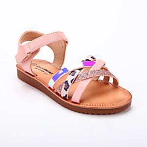 Girls' Sandals Bohemian Style Roman Shoes PU Lace up Big Kids(7years ) Daily Beach Home Sequin Split Joint Pink Summer  Color Block  TPR (Thermoplastic Rubber) Lightinthebox