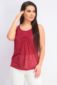 Womens Sleeveless Tops  Burgundy
