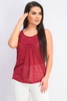 Womens Sleeveless Tops  Burgundy - thumbnail