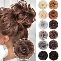 Messy Hair Bun Hair Wavy Curly Scrunchies Ponytail Extension Synthetic Extension Chignon for Women Updo Daily 1PCS Lightinthebox - thumbnail
