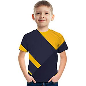 Kids Boys' T shirt Tee Short Sleeve Graphic Rainbow Children Tops Active 3-12 Years miniinthebox