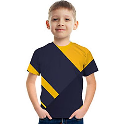 Kids Boys' T shirt Tee Short Sleeve Graphic Rainbow Children Tops Active 3-12 Years miniinthebox