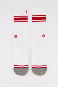 Mens Uncommon Solids Socks  White/Red