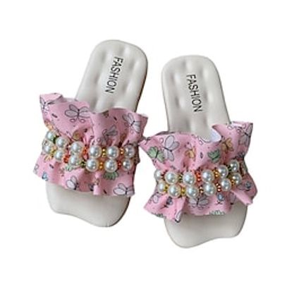 Girls' Slippers  Flip-Flops Casual Daily PVC Waterproof Fast Dry Water Resistant Slippers Little Kids(4-7ys) Casual Daily Indoor Outdoor Play Almond Blue Rosy Pink Spring Summer miniinthebox